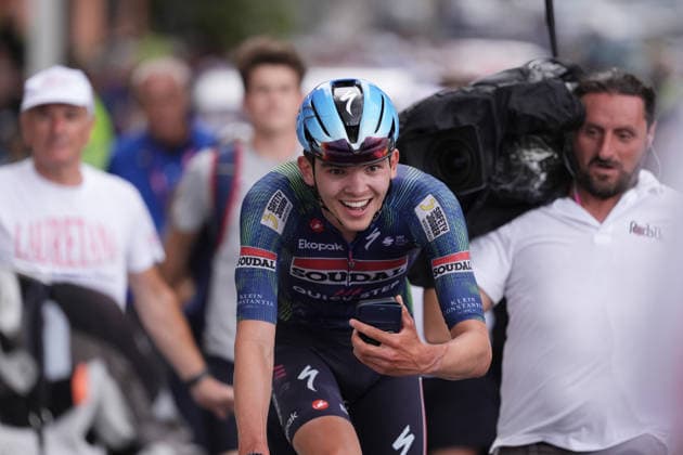 Belgium s Jasper Schoofs of Soudal Quick-Step Devo Team stage winner during Stage 3 of the Giro Next Gen 2026, from Sibari to Villa d Agri di Marsicovetere, Italy, Tuesday, June 16, 2026.  Copyright: xMassimoxPaolone LaPressex