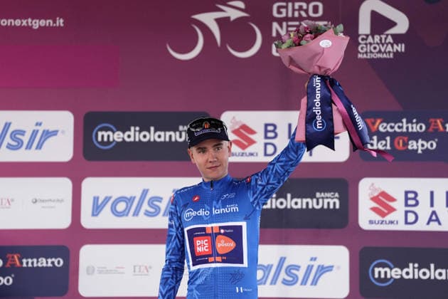 The blue jersey Belgium s Matteo Vanhuffel of Development Team Picnic PostNL during Stage 3 of the Giro Next Gen 2026, from Sibari to Villa d Agri di Marsicovetere, Italy, Tuesday, June 16, 2026.  Copyright: xMassimoxPaolone LaPressex
