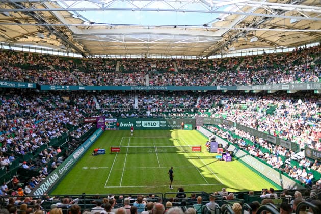 A view of the packed heristo Arena, Center Court at the TERRA WORTMANN Open 2026, Tennis, ATP, Mens 500, Tournament, Main Draw, June 16, 2026, TERRA WORTMANN Open 2026, Tennis, ATP, Men’s 500, Tournament, Main Draw, June 16, 2026, Indoor,detected_source_language Copyright: xEibner-Pressefoto RobertxGertzenx EP_RGN