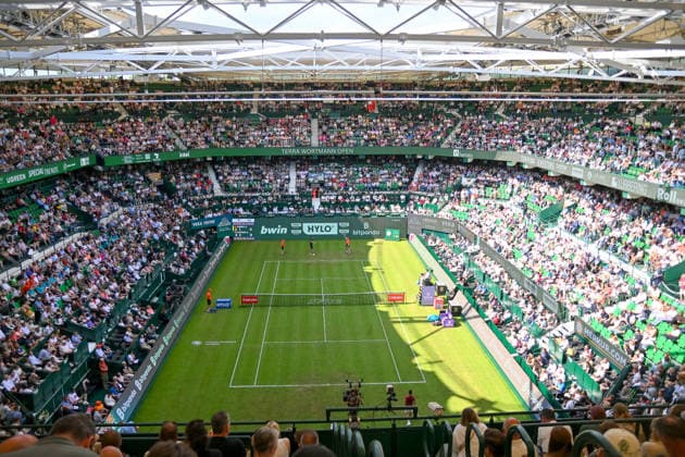 A view of the packed heristo Arena, Center Court at the ERRA WORTMANN Open 2026, Tennis, ATP, Mens 500, Tournament, Main Draw, June 16, 2026, ERRA WORTMANN Open 2026, Tennis, ATP, Men’s 500, Tournament, Main Draw, June 16, 2026, Indoor,detected_source_language Copyright: xEibner-Pressefoto RobertxGertzenx EP_RGN
