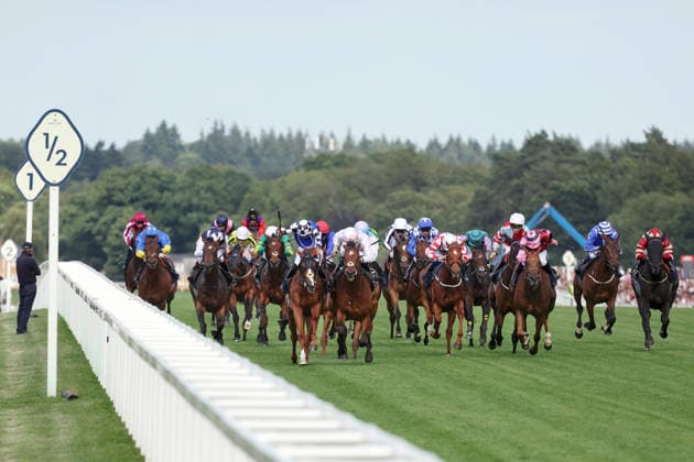 June 16, 2026, Ascot, Windsor, GBR Kizlyar, ridden by Joey Sheridan, wins the Ascot Stakes Ascot Racecourse Horse, Jockey, Kizlyar, Sheridan, Victory, Finish, Finish Line 260616D565ROYAL ASCOT JPG,detected_source_language