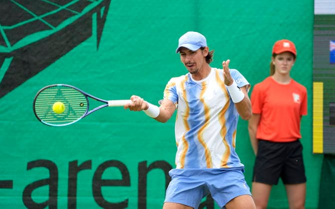 Photo by Alexei POPYRIN from the first round of the Terra Wortmann Cup tennis tournament at the Gerry Weber Sportpark in Halle, Westphalia, on Tuesday, June 16, 2026,detected_source_language