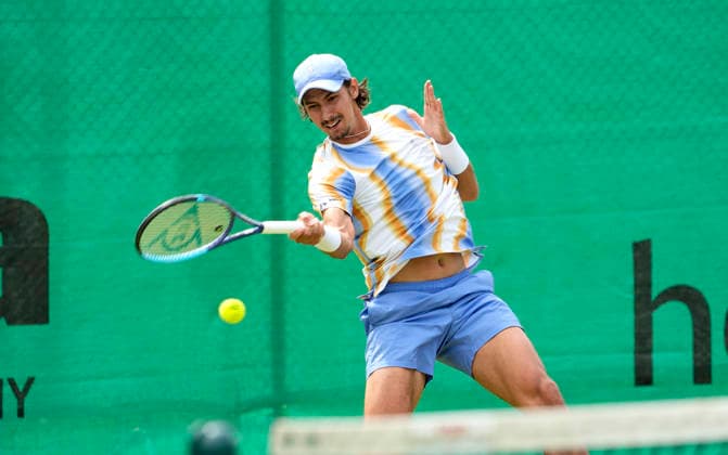 Photo by Alexei POPYRIN from the first round of the Terra Wortmann Cup tennis tournament at the Gerry Weber Sportpark in Halle, Westphalia, on Tuesday, June 16, 2026,detected_source_language