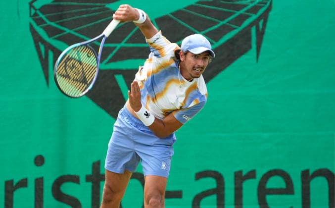 Photo by Alexei POPYRIN from the first round of the Terra Wortmann Cup tennis tournament at the Gerry Weber Sportpark in Halle, Westphalia, on Tuesday, June 16, 2026,detected_source_language