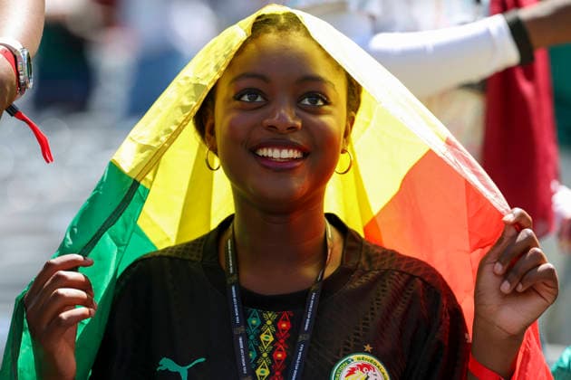Senegalese fans before the World Cup Group I match between France and Senegal at the New York New Jersey Stadium, US, 16 June 2026. France vs Senegal !ACHTUNG: NUR REDAKTIONELLE NUTZUNG!  Copyright: xSebastiaoxMoreirax GRAF9563 20260616-55020614356_1
