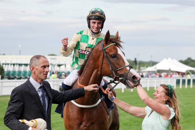 June 16, 2026, Ascot, Windsor, GBR Daiquiri Bay with Rossa Ryan aboard after winning the Copper Horse Stakes at Ascot Racecourse Horse, Jockey, Daiquiri Bay, Ryan, Victory 260616D590ROYAL ASCOT JPG,detected_source_language