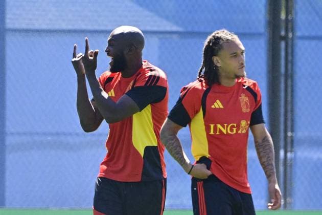 Belgian national football team - FIFA World Cup, WM, Weltmeisterschaft, Fussball 2026 - media activities 16-06-26 RENTON, UNITED STATES OF AMERICA - JUNE 16 : Lukaku Romelu forward of Belgium pictured during a friendly match between Belgium and the Seattle Sounders FC at the training facilities of the Belgian national football team during the FIFA World Cup 2026 on June 16, 2026 in Renton, United States of America, 16-06-26 Renton United States of America  Copyright: xJanxDexMeuleneirx
