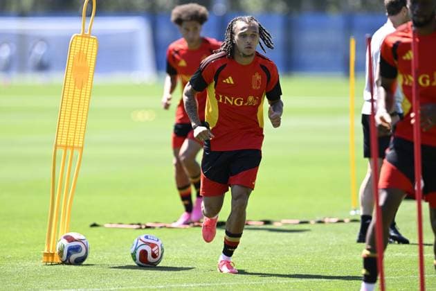 Belgian national football team - FIFA World Cup, WM, Weltmeisterschaft, Fussball 2026 - media activities 16-06-26 RENTON, UNITED STATES OF AMERICA - JUNE 16 : Da Silva Moreira Diego midfielder of Belgium pictured during a friendly match between Belgium and the Seattle Sounders FC at the training facilities of the Belgian national football team during the FIFA World Cup 2026 on June 16, 2026 in Renton, United States of America, 16-06-26 Renton United States of America  Copyright: xNicoxVereeckenx