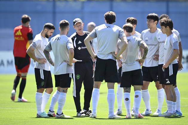 Belgian national football team - FIFA World Cup, WM, Weltmeisterschaft, Fussball 2026 - media activities 16-06-26 RENTON, UNITED STATES OF AMERICA - JUNE 16 : Seattle Sounders FC and coach pictured during a training session of the Belgian national football team during the FIFA World Cup 2026 on June 16, 2026 in Renton, United States of America, 16-06-26 Renton United States of America  Copyright: xNicoxVereeckenx