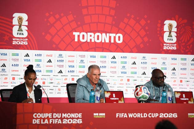 Ghana national team, Nationalteam press conferfence. FIFA World Cup, WM, Weltmeisterschaft, Fussball 2026 Group L match. Ghana National Team coach COACH CARLOS QUEIROZ during the press conference, PK, Pressekonferenz previous to the match to be played between the National Teams of Ghana and Panama. FIFA World Cup 2026 Group L, 16.06.26 Toronto Stadium in Toronto, Ontario, Canada. Photo Jose Campos PMEimages Toronto Ontario Canada Copyright: xJosexCamposx xPMEimagesx