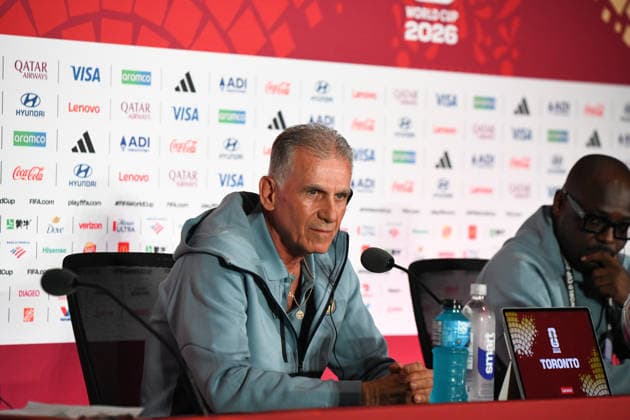 Ghana national team, Nationalteam press conferfence. FIFA World Cup, WM, Weltmeisterschaft, Fussball 2026 Group L match. Ghana National Team coach COACH CARLOS QUEIROZ during the press conference, PK, Pressekonferenz previous to the match to be played between the National Teams of Ghana and Panama. FIFA World Cup 2026 Group L, 16.06.26 Toronto Stadium in Toronto, Ontario, Canada. Photo Jose Campos PMEimages Toronto Ontario Canada Copyright: xJosexCamposx xPMEimagesx