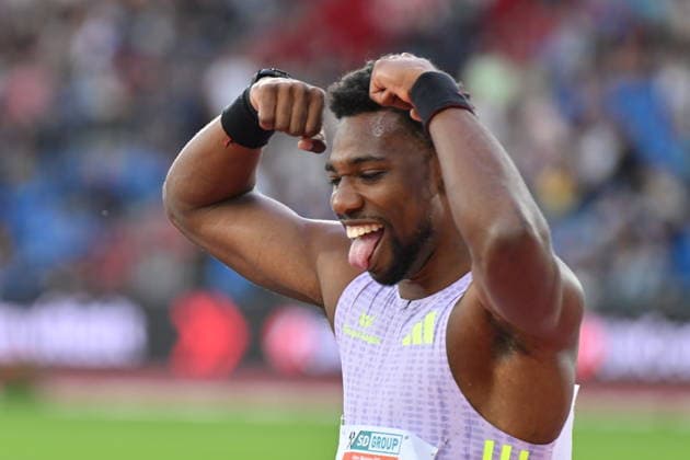 American Noah Lyles sets men s 150m world record during the Golden Spike Ostrava 2026 - World Athletics Continental Tour Gold, in Ostrava, Czech Republic, on June 16, 2026. (CTKxPhoto JaroslavxOzana) CTKPhotoP2026061608926  CTKPhotoP2026061608926
