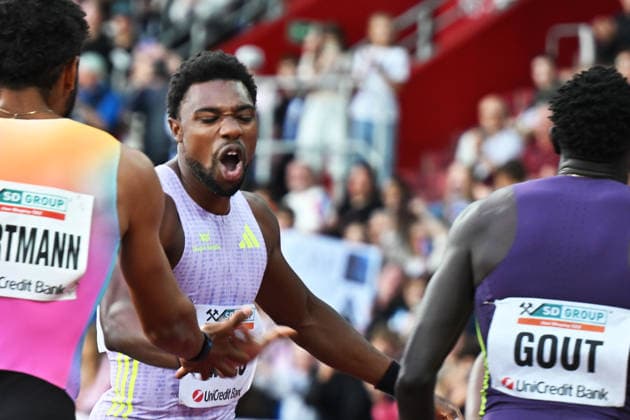American Noah Lyles sets men s 150m world record during the Golden Spike Ostrava 2026 - World Athletics Continental Tour Gold, in Ostrava, Czech Republic, on June 16, 2026. (CTKxPhoto JaroslavxOzana) CTKPhotoP2026061609038  CTKPhotoP2026061609038