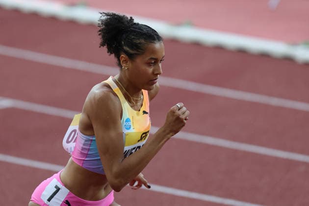 Audrey Werro of Switzerland in action during the 800m during the Golden Spike Ostrava 2026 - World Athletics Continental Tour Gold, in Ostrava, Czech Republic, on June 16, 2026. (CTKxPhoto PetrxSznapka) CTKPhotoP2026061609060  CTKPhotoP2026061609060