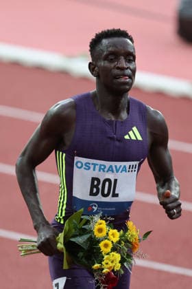 Peter Bol of Australia wins Ostrava 1000m in 2:15.13 in a race that saw FOUR new national records! during the Golden Spike Ostrava 2026 - World Athletics Continental Tour Gold, in Ostrava, Czech Republic, on June 16, 2026. (CTKxPhoto PetrxSznapka) CTKPhotoP2026061609066  CTKPhotoP2026061609066