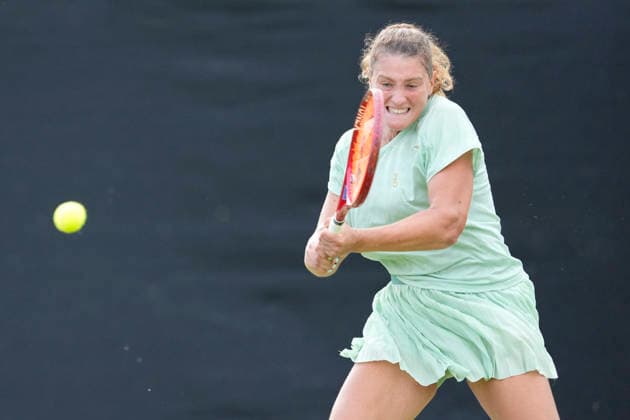 Lexus Nottingham Open - Day Two Elena Pridankina competes during the Round of 16 doubles match at the 2026 Lexus Nottingham Open Women s tennis tournament at the Nottingham Tennis Centre in Nottingham, England, on June 16, 2026. Nottingham Great Britain United Kingdom  Copyright: xOwenxHammondx originalFilename:hammond-notitle260616_npnH1.jpg