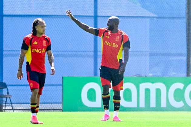 Belgian national football team - FIFA World Cup, WM, Weltmeisterschaft, Fussball 2026 - media activities 16 06 2026 RENTON, UNITED STATES OF AMERICA - JUNE 16 : Lukaku Romelu forward of Belgium pictured during a friendly match between Belgium and the Seattle Sounders FC at the training facilities of the Belgian national football team during the FIFA World Cup 2026 on June 16, 2026 in Renton, United States of America, 16 06 2026 Renton United States of America  Copyright: xJanxDexMeuleneirx