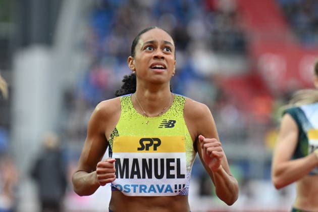 +++CAPTION CORRECTION+++Czech Sprinter Lurdes Gloria Manuel wins 400 metres race during the Golden Spike Ostrava 2026 - World Athletics Continental Tour Gold, in Ostrava, Czech Republic, on June 16, 2026. (CTKxPhoto JaroslavxOzana) CTKPhotoP2026061608035  CTKPhotoP2026061608035