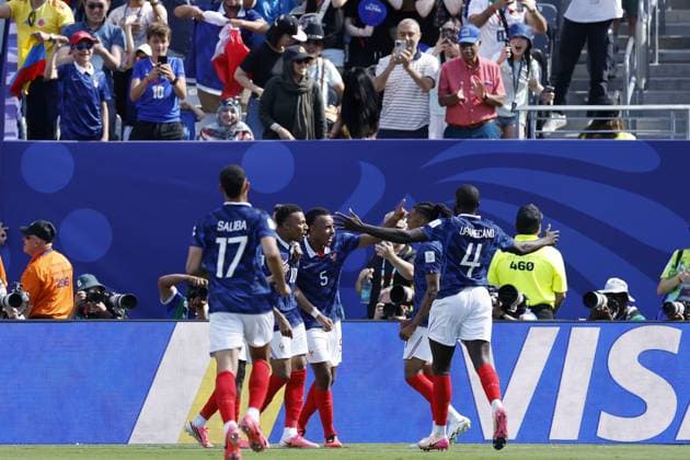NEW JERSEY - (LR) William Saliba of France, Kylian Mbappe of France, Jules Kounde of France, Michael Olise of France, Dayot Upamecano of France celebrate the 1-0 during the FIFA 2026 World Cup Group I match between France and Senegal at the New Jersey Stadium on June 16, 2026, in New Jersey, United States. MAURICE VAN STEEN ANP FIFA World Cup, WM, Weltmeisterschaft, Fussball 2026 2026 xVIxANPxSportx xMauricexvanxSteenxIVx 561192647 originalFilename: 561192647.jpg