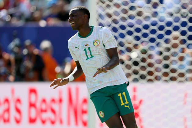 France v Senegal: Group I - FIFA World Cup, WM, Weltmeisterschaft, Fussball 2026 Nicolas Jackson of Senegal reacts during the FIFA World Cup 2026 Group I match between France and Senegal at New York New Jersey Stadium on June 16, 2026 in East Rutherford, United States. East Rutherford New York New Jersey Stadium NJ United States Copyright: xAllstarxPicturexLibraryxLtdx