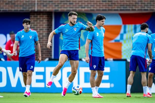 DALLAS — Marco Pasalic of Croatia during the 2026 World Cup, at a Croatia training session at Washburne Soccer and Track Stadium on June 16, 2026, in Dallas, United States. Photo by Stefan Koops, EYE4IMAGES, DeFodi Images,detected_source_language