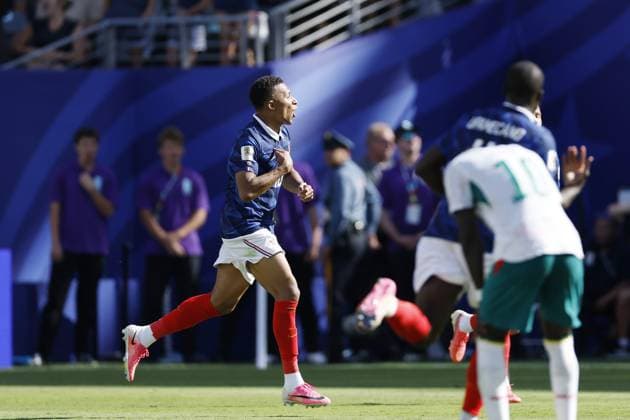 NEW JERSEY - Kylian Mbappe of France celebrates the 3-1 during the FIFA 2026 World Cup Group I match between France and Senegal at the New Jersey Stadium on June 16, 2026, in New Jersey, United States. MAURICE VAN STEEN ANP FIFA World Cup, WM, Weltmeisterschaft, Fussball 2026 2026 xVIxANPxSportx xMauricexvanxSteenxIVx 561194307 originalFilename: 561194307.jpg