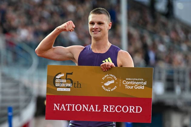 Czech Jakub Dudycha after the 1000m after national record during the Golden Spike Ostrava 2026 - World Athletics Continental Tour Gold, in Ostrava, Czech Republic, on June 16, 2026. (CTKxPhoto JaroslavxOzana) CTKPhotoP2026061609303  CTKPhotoP2026061609303