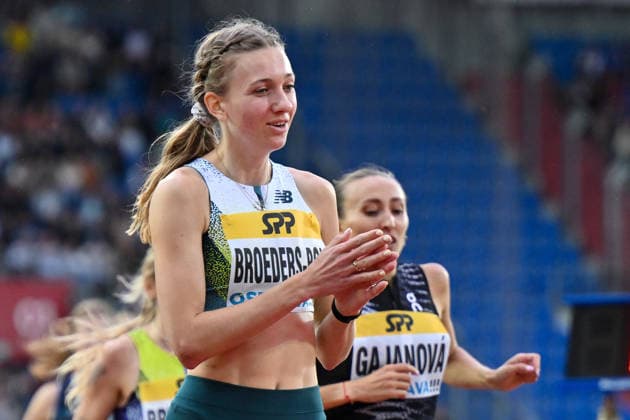 From left Femke Broeders-Bol of Netherlands in action after the 800m during the Golden Spike Ostrava 2026 - World Athletics Continental Tour Gold, in Ostrava, Czech Republic, on June 16, 2026. (CTKxPhoto JaroslavxOzana) CTKPhotoP2026061609490  CTKPhotoP2026061609490