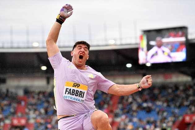 June 16, 2026, Ostrava, Czech Republic: FABBRI Leonardo of Italy competes Shot Put 7,26kg Men at the World Athletics Continental Tour Golden Spike event in Ostrava in the Czech Republic. Ostrava Czech Republic - ZUMAr156 20260616_aap_r156_071 Copyright: xSlavekxRutax