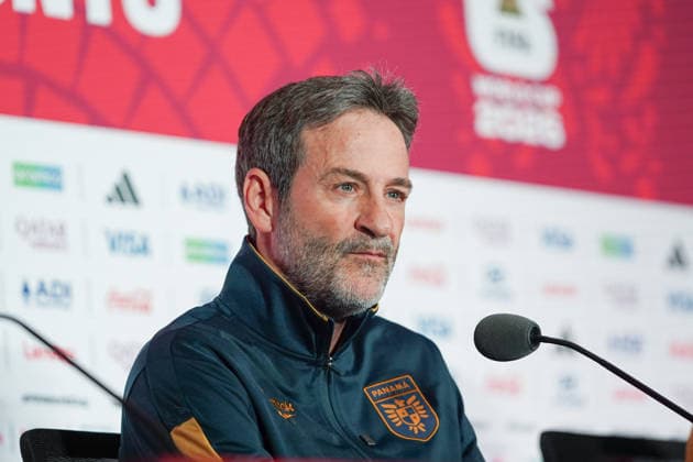 Ghana v Panama FIFA World Cup, WM, Weltmeisterschaft, Fussball 2026 Group L press conference, PK, Pressekonferenz Thomas Christiansen Head Coach of Panama during the 2026 FIFA World Cup MD-1 Press Conference ahead of the Group L match between Ghana and Panama at Toronto Stadium. on June 16, 2026 in Toronto, Canada. (Photo by Leonardo Ramirez Eyepix Group) Copyright: xLeonardoxRamirezx xEyepixxGroupx LR16062026-03338
