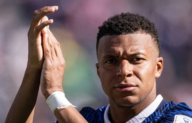 Kylian Mbappe of France gestures during a FIFA Men’s World Cup 2026 Group Stage football match between France and Senegal at New York New Jersey Stadium, in East Rutherford on June 16th 2026 (Photo by Ricardo Nogueira SPP)  Copyright: xRicardoxNogueira SPPx Sportspressphoto_SPR167818