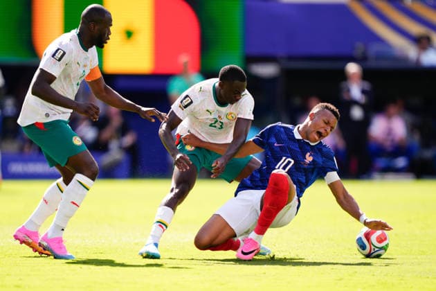 June 16, 2026, East Rutherford, New Jersey, United States: Kylian Mbappe of France hurts during the FIFA World Cup, WM, Weltmeisterschaft, Fussball 2026 Group I match between France and Senegal at New York New Jersey Stadium on June 16, 2026 in East Rutherford, New Jersey. East Rutherford United States - ZUMAa181 20260616_zaa_a181_064 Copyright: xJosexBretonx