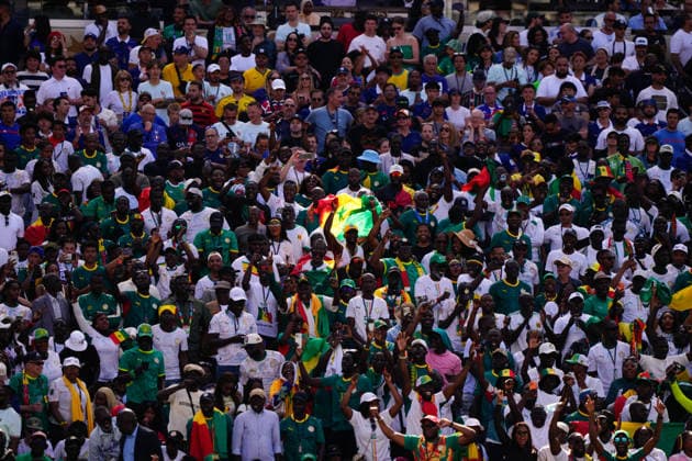 France v Senegal: Group I - FIFA World Cup, WM, Weltmeisterschaft, Fussball 2026 Supporters of Senegal celebrate during the FIFA World Cup 2026 Group I match between France and Senegal at New York New Jersey Stadium on June 16, 2026 in East Rutherford, New Jersey. East Rutherford NJ United States  Copyright: xJosexBretonx originalFilename:bretonhernandez-francevs260616_npncu.jpg