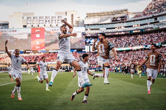 Mens Soccer 2026 FIFA World Cup Group I Iraq vs. Norway June 16, 2026 Goal celebration by Aymen Hussein (18), Iraq Boston, Boston Stadium, Massachusetts, United States of America,detected_source_language