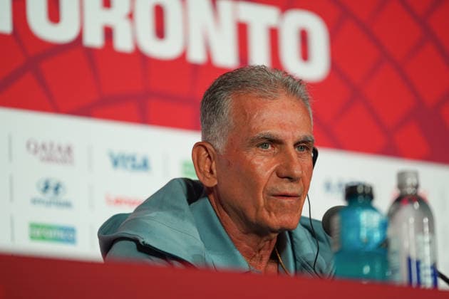 Ghana press conference, PK, Pressekonferenz - 2026 FIFA World Cup, WM, Weltmeisterschaft, Fussball Carlos QUEIROZ Head Coach of Ghana during the 2026 FIFA World Cup MD-1 Press Conference ahead of the Group L match between Ghana and Panama at Toronto Stadium. on June 16, 2026 in Toronto, Canada. (Photo by Leonardo Ramirez Eyepix Group) (Photo by Leonardo Ramirez Eyepix Group Eyepix via Nexpher Images) Toronto