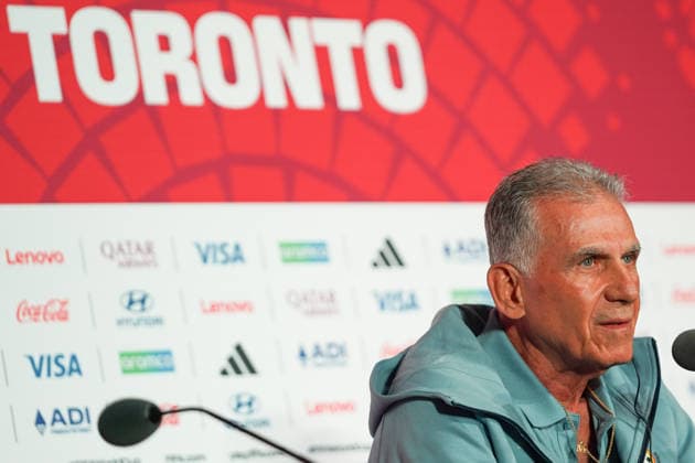Ghana press conference, PK, Pressekonferenz - 2026 FIFA World Cup, WM, Weltmeisterschaft, Fussball Carlos QUEIROZ Head Coach of Ghana during the 2026 FIFA World Cup MD-1 Press Conference ahead of the Group L match between Ghana and Panama at Toronto Stadium. on June 16, 2026 in Toronto, Canada. (Photo by Leonardo Ramirez Eyepix Group) (Photo by Leonardo Ramirez Eyepix Group Eyepix via Nexpher Images) Toronto