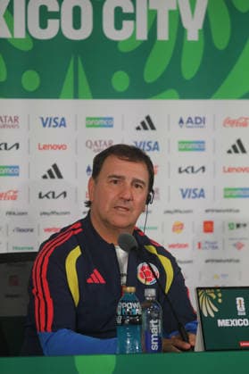 Colombia v Uzbekistan FIFA World Cup, WM, Weltmeisterschaft, Fussball 2026 Group K press conference, PK, Pressekonferenz Head Coach of Colombia national soccer team Nestor Lorenzo speaks during a press conference ahead of the FIFA World Cup Group K first-round match between Colombia and Uzbekistan at Mexico City Stadium. on June 16, 2026 in Mexico City, Mexico. (Photo by Ian Robles Eyepix Group) Copyright: xIanxRobles xEyepixxGroupx EL_16062026_187340JPEG
