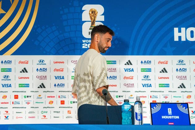 2026 FIFA World Cup, Group K, Match 1, Portugal vs. DR Congo, June 16, 2026, at NRG Stadium in Houston, Texas; press conference with Bruno Fernandes and Roberto Martinez; Trionda Ball,detected_source_language Copyright: xBahhoxKarax