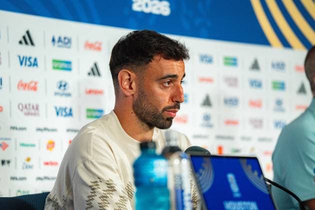 2026 FIFA World Cup, Group K, Match 1, Portugal vs. DR Congo, June 16, 2026, at NRG Stadium in Houston, Texas; press conference with Bruno Fernandes and Roberto Martinez; Trionda Ball,detected_source_language Copyright: xBahhoxKarax