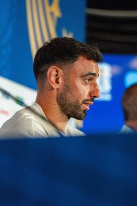 2026 FIFA World Cup, Group K, Match 1, Portugal vs. DR Congo, June 16, 2026, at NRG Stadium in Houston, Texas; press conference with Bruno Fernandes and Roberto Martinez; Trionda Ball,detected_source_language Copyright: xBahhoxKarax