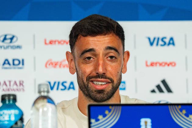 2026 FIFA World Cup, Group K, Match 1, Portugal vs. DR Congo, June 16, 2026, at NRG Stadium in Houston, Texas; press conference with Bruno Fernandes and Roberto Martinez; Trionda Ball,detected_source_language Copyright: xBahhoxKarax