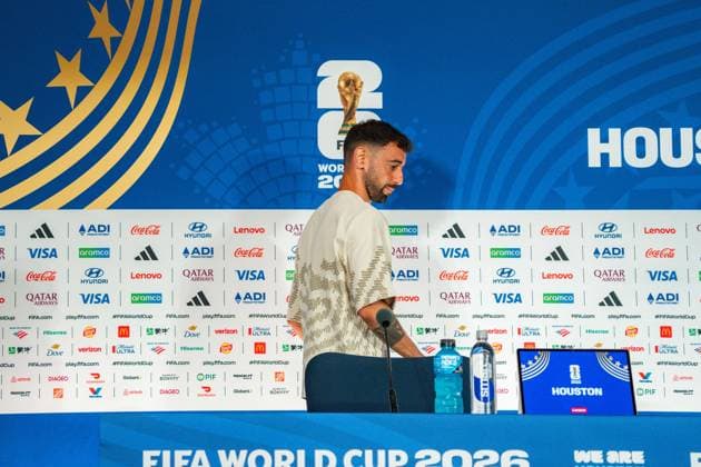 2026 FIFA World Cup, Group K, Match 1, Portugal vs. DR Congo, June 16, 2026, at NRG Stadium in Houston, Texas; press conference with Bruno Fernandes and Roberto Martinez; Trionda Ball,detected_source_language Copyright: xBahhoxKarax