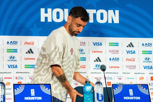 2026 FIFA World Cup, Group K, Match 1, Portugal vs. DR Congo, June 16, 2026, at NRG Stadium in Houston, Texas; press conference with Bruno Fernandes and Roberto Martinez; Trionda Ball,detected_source_language Copyright: xBahhoxKarax