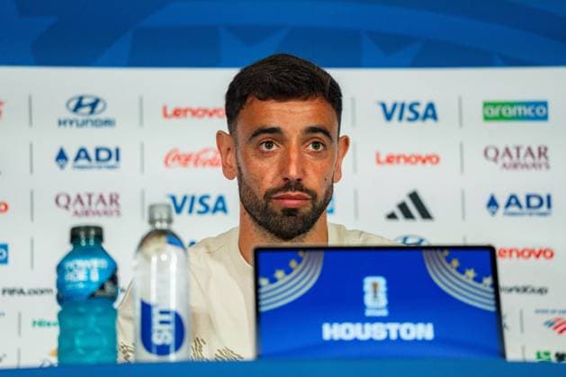 2026 FIFA World Cup, Group K, Match 1, Portugal vs. DR Congo, June 16, 2026, at NRG Stadium in Houston, Texas; press conference with Bruno Fernandes and Roberto Martinez; Trionda Ball,detected_source_language Copyright: xBahhoxKarax