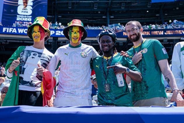 RECORD DATE NOT STATED match between France and Senegal for the 2026 FIFA World Cup, WM, Weltmeisterschaft, Fussball New Jersey (NJ), 06 16 2026 - World Cup France vs Senegal - Fans at the match between France and Senegal for the 2026 FIFA World Cup Group Stage, Round 1, at MetLife Stadium on Tuesday afternoon, June 16, 2026, in New Jersey, USA. Credit: Paulo H Dias PhD Press TheNews2.(Foto: Phd Press Thenews2 imago images) SPO  Copyright: xPHDxPRESSx