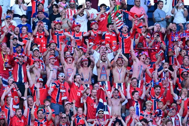 Iraq v Norway - FIFA World Cup, WM, Weltmeisterschaft, Fussball 2026 - Group I FOXBOROUGH, UNITED STATES - JUNE 16: Norway fans support their team during the 2026 FIFA World Cup First Stage Group I match between Iraq and Norway at Gillette Stadium (Boston Stadium) in Foxborough, Massachusetts, United States on June 16, 2026. Abdulhamid Hosbas Anadolu Massachusetts United States. Editorial use only. Please get in touch for any other usage.  Copyright: x2026xAnadoluxAbdulhamidxHosbasx