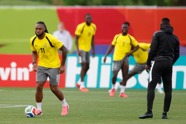 Antoine Semenyo of Ghana controls a ball during a training session at Centennial Park in Toronto, Canada, 16 June 2026. Ghana national team, Nationalteam Training in Toronto !ACHTUNG: NUR REDAKTIONELLE NUTZUNG!  Copyright: xBienvenidoxVelascox GR3050 20260617-55020616397_1