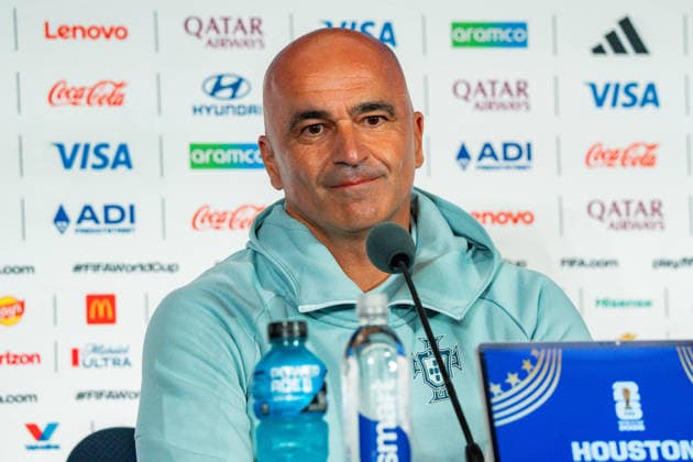 2026 FIFA World Cup, Group K, Match 1, Portugal vs. DR Congo, June 17, 2026, at NRG Stadium in Houston, Texas—Press conference with Bruno Fernandes and Roberto Martinez,detected_source_language Copyright: xBahhoxKarax