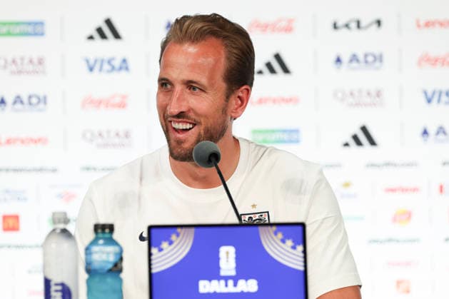 England v Croatia, FIFA World Cup, WM, Weltmeisterschaft, Fussball 2026 press conference, PK, Pressekonferenz England forward Harry Kane (9) during the MD-1 England Press Conference ahead of the England v Croatia FIFA WORLD CUP 2026 match, Dallas Stadium, Arlington, United States on 16 June 2026 Credit: Phil Duncan Every Second Media Editorial use only. All images are copyright Every Second Media Limited. No images may be reproduced without prior permission. Copyright: xIMAGO EveryxSecondxMediax ESM-2040-0016 PhilxDuncanx xEveryxSecondxMediax