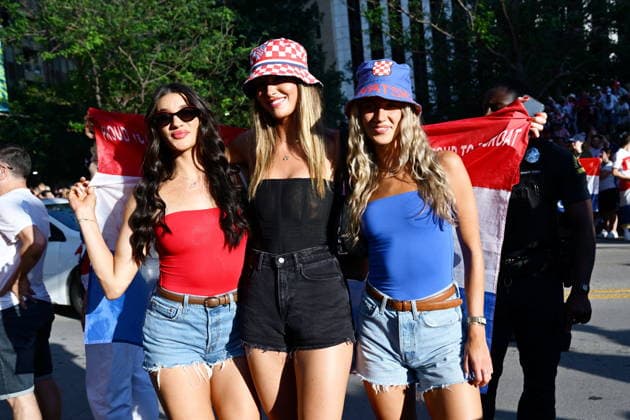 Dallas, 160626. Numerous Croatian fans gathered at the American-Croatian Friendship Parade, which started from Civic Garden to Ferris Plaza. The event was organized before the match of the Croatian national football team. Photo: Boris Kovacev CROPIX Copyright: xxBorisxKovacevx navijaci_dallas28-160626